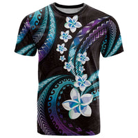 Hawaii Plumeria T Shirt Amethyst Gradient Polynesian Pattern