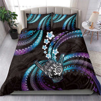 Hawaii Shaka Sign Bedding Set Fantastic Frangipani Amethyst Gradient
