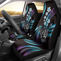 Hawaii Shaka Sign Car Seat Cover Fantastic Frangipani Amethyst Gradient