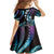 Hawaii Shaka Sign Family Matching Off Shoulder Short Dress and Hawaiian Shirt Fantastic Frangipani Amethyst Gradient