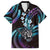 Hawaii Shaka Sign Family Matching Off Shoulder Short Dress and Hawaiian Shirt Fantastic Frangipani Amethyst Gradient