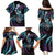 Hawaii Shaka Sign Family Matching Puletasi and Hawaiian Shirt Fantastic Frangipani Amethyst Gradient