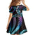 Hawaii Shaka Sign Kid Short Sleeve Dress Fantastic Frangipani Amethyst Gradient