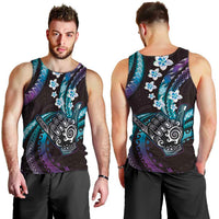 Hawaii Shaka Sign Men Tank Top Fantastic Frangipani Amethyst Gradient