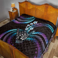 Hawaii Shaka Sign Quilt Fantastic Frangipani Amethyst Gradient