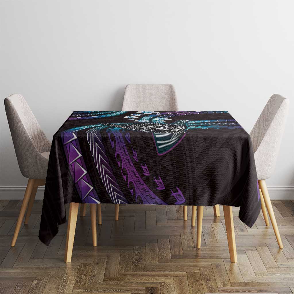 Hawaii Shaka Sign Tablecloth Fantastic Frangipani Amethyst Gradient