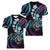 Hawaii Shaka Sign Women V-Neck T-Shirt Fantastic Frangipani Amethyst Gradient