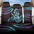Hawaiian Ukulele Back Car Seat Cover Amethyst Gradient Fantastic Plumeria
