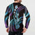 Hawaiian Ukulele Button Sweatshirt Amethyst Gradient Fantastic Plumeria