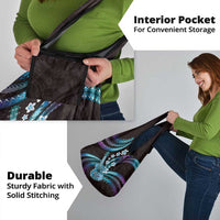 Hawaiian Ukulele Grocery Bag Amethyst Gradient Fantastic Plumeria