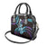 Hawaiian Ukulele Shoulder Handbag Amethyst Gradient Fantastic Plumeria