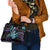 Hawaiian Ukulele Shoulder Handbag Amethyst Gradient Fantastic Plumeria