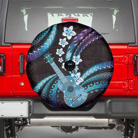 Hawaiian Ukulele Spare Tire Cover Amethyst Gradient Fantastic Plumeria