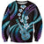 Hawaiian Ukulele Sweatshirt Amethyst Gradient Fantastic Plumeria