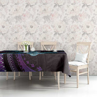 Hawaiian Ukulele Tablecloth Amethyst Gradient Fantastic Plumeria