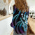 Hawaiian Ukulele Women Casual Shirt Amethyst Gradient Fantastic Plumeria