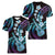 Hawaiian Ukulele Women V-Neck T-Shirt Amethyst Gradient Fantastic Plumeria