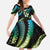 Hawaii Map Kanaka Maoli Family Matching Summer Maxi Dress and Hawaiian Shirt Fantastic Frangipani Chartreuse Cyan