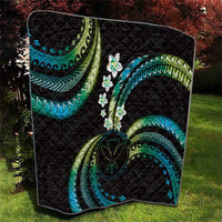 Hawaii Map Kanaka Maoli Quilt Fantastic Frangipani Chartreuse Cyan