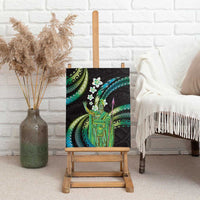 Hawaii King Kamehameha Canvas Wall Art Fantastic Plumeria Chartreuse Cyan