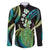 Hawaii King Kamehameha Family Matching Puletasi and Hawaiian Shirt Fantastic Plumeria Chartreuse Cyan