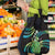 Hawaii King Kamehameha Grocery Bag Fantastic Plumeria Chartreuse Cyan