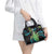 Hawaii King Kamehameha Shoulder Handbag Fantastic Plumeria Chartreuse Cyan