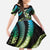 Hawaii Shaka Sign Family Matching Puletasi and Hawaiian Shirt Fantastic Frangipani Chartreuse Cyan