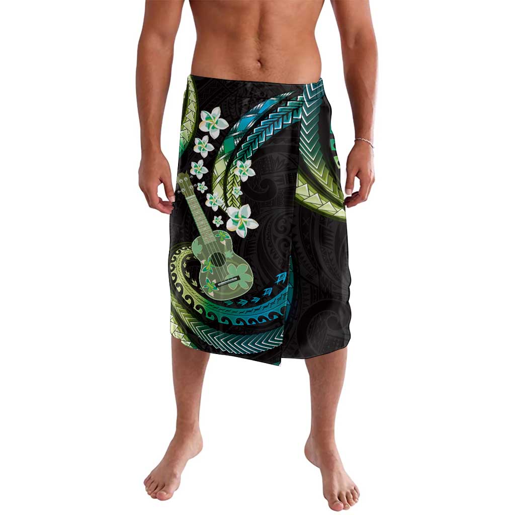 Hawaiian Ukulele Lavalava Chartreuse Cyan Fantastic Plumeria