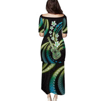 Hawaiian Ukulele Puletasi Chartreuse Cyan Fantastic Plumeria