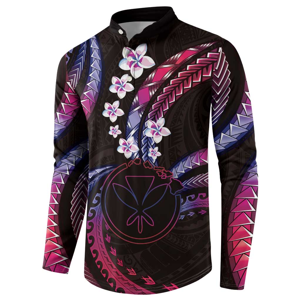 Hawaii Map Kanaka Maoli Button Sweatshirt Fantastic Frangipani Sweet Dream