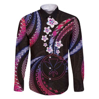 Hawaii Map Kanaka Maoli Family Matching Long Sleeve Bodycon Dress and Hawaiian Shirt Fantastic Frangipani Sweet Dream