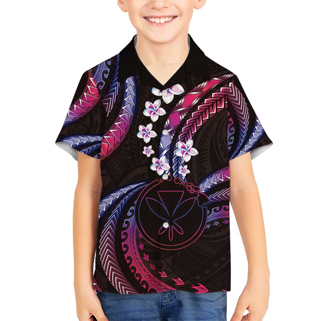 Hawaii Map Kanaka Maoli Family Matching Long Sleeve Bodycon Dress and Hawaiian Shirt Fantastic Frangipani Sweet Dream