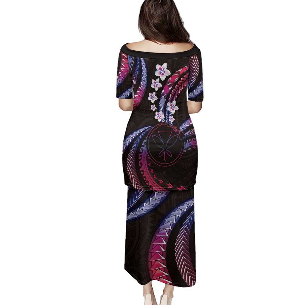 Hawaii Map Kanaka Maoli Family Matching Puletasi and Hawaiian Shirt Fantastic Frangipani Sweet Dream