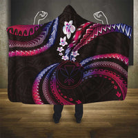 Hawaii Map Kanaka Maoli Hooded Blanket Fantastic Frangipani Sweet Dream