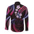 Hawaii Map Kanaka Maoli Long Sleeve Button Shirt Fantastic Frangipani Sweet Dream