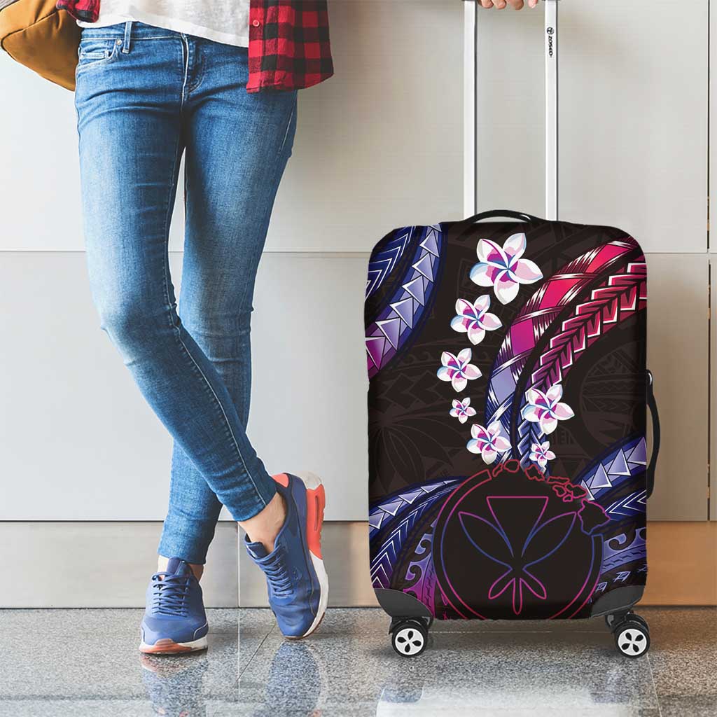 Hawaii Map Kanaka Maoli Luggage Cover Fantastic Frangipani Sweet Dream