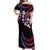 Hawaii Map Kanaka Maoli Off Shoulder Maxi Dress Fantastic Frangipani Sweet Dream