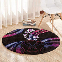 Hawaii Map Kanaka Maoli Round Carpet Fantastic Frangipani Sweet Dream