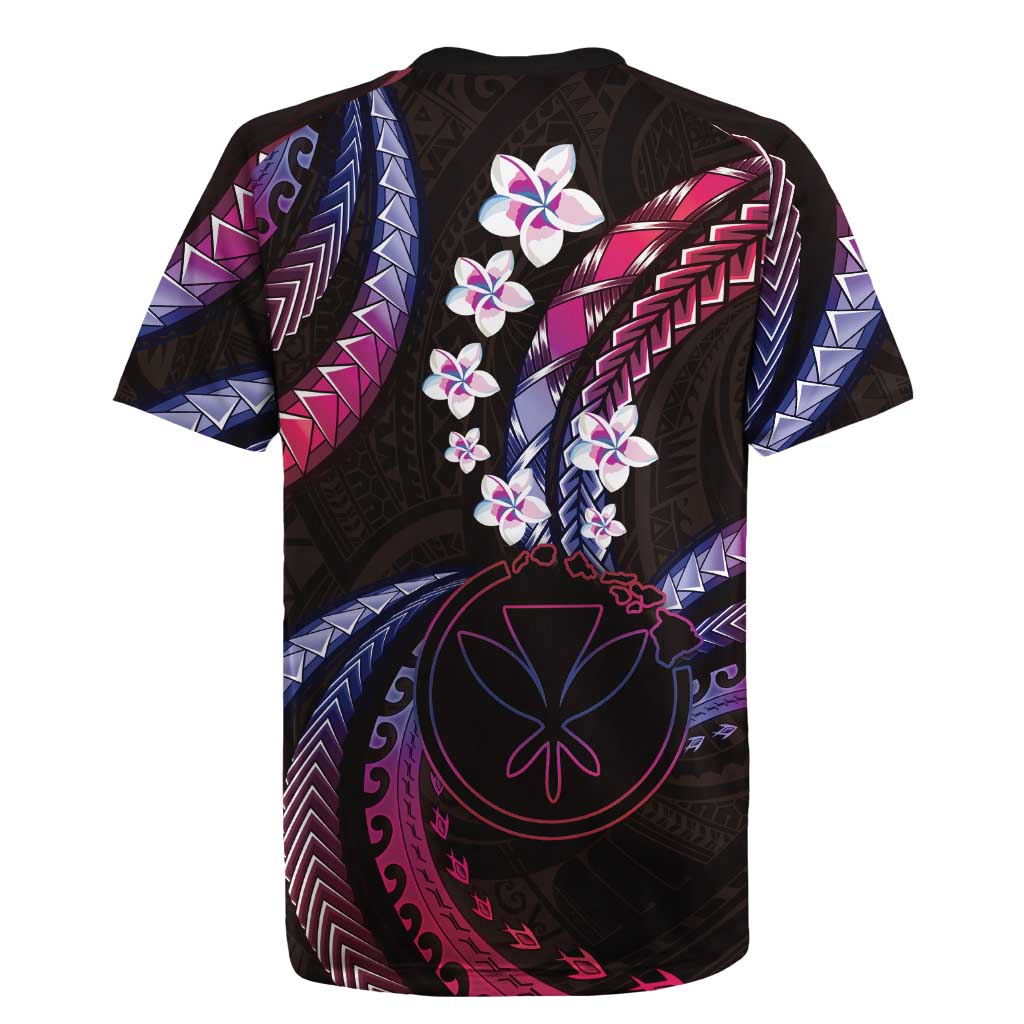 Hawaii Map Kanaka Maoli Rugby Jersey Fantastic Frangipani Sweet Dream