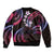 Hawaii Map Kanaka Maoli Sleeve Zip Bomber Jacket Fantastic Frangipani Sweet Dream