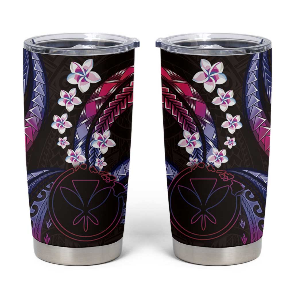 Hawaii Map Kanaka Maoli Tumbler Cup Fantastic Frangipani Sweet Dream