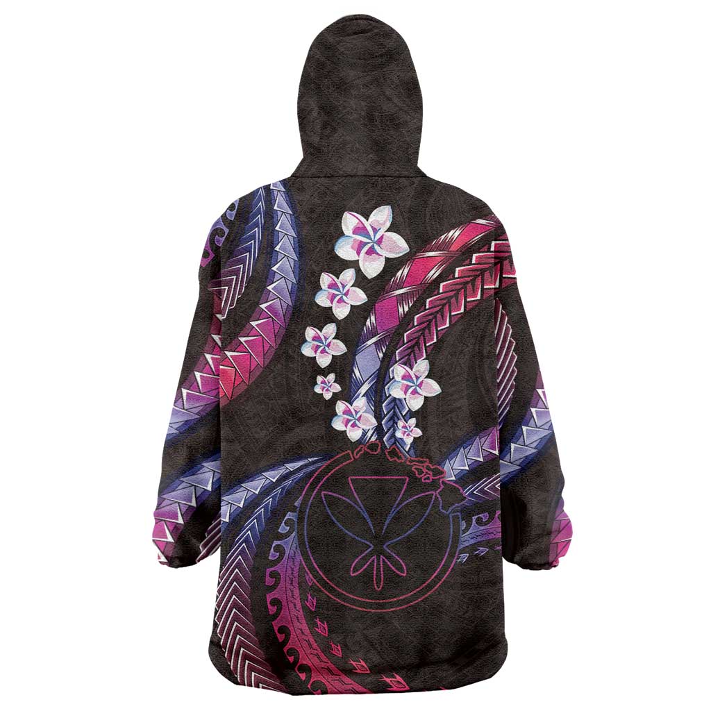 Hawaii Map Kanaka Maoli Wearable Blanket Hoodie Fantastic Frangipani Sweet Dream