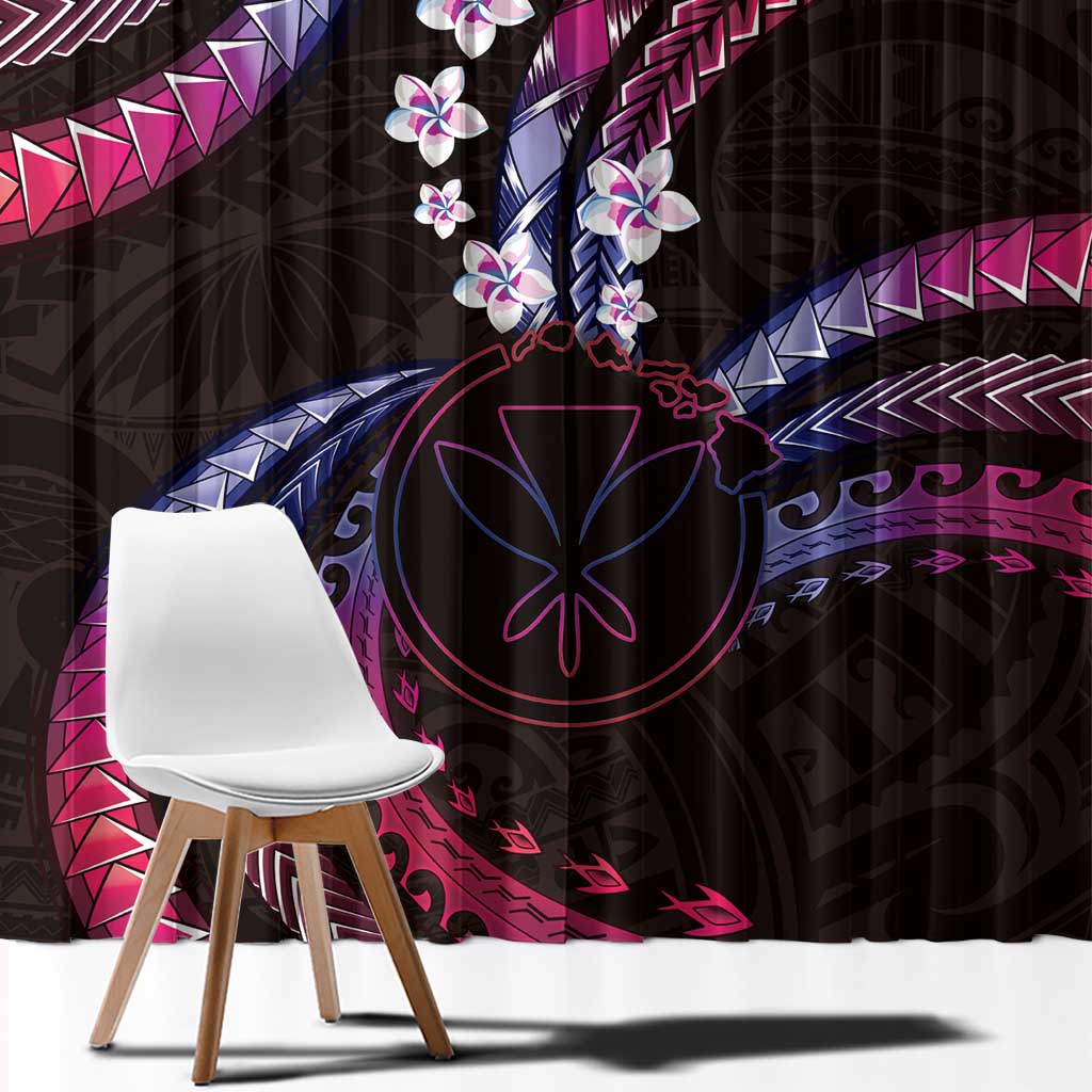 Hawaii Map Kanaka Maoli Window Curtain Fantastic Frangipani Sweet Dream