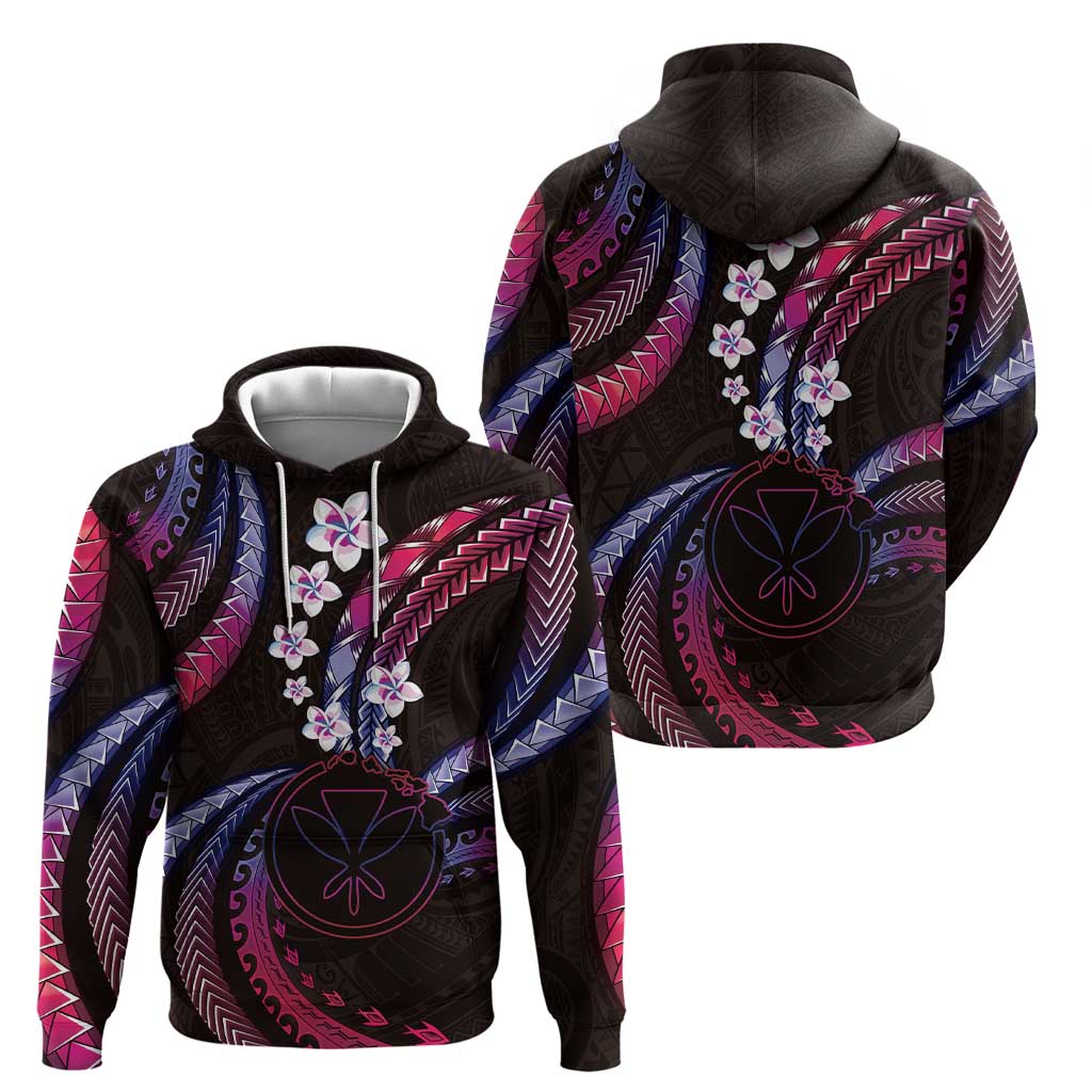 Hawaii Map Kanaka Maoli Zip Hoodie Fantastic Frangipani Sweet Dream