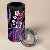 Hawaii King Kamehameha 4 in 1 Can Cooler Tumbler Fantastic Plumeria Sweet Vibes