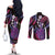 Hawaii King Kamehameha Couples Matching Off The Shoulder Long Sleeve Dress and Long Sleeve Button Shirt Fantastic Plumeria Sweet Vibes