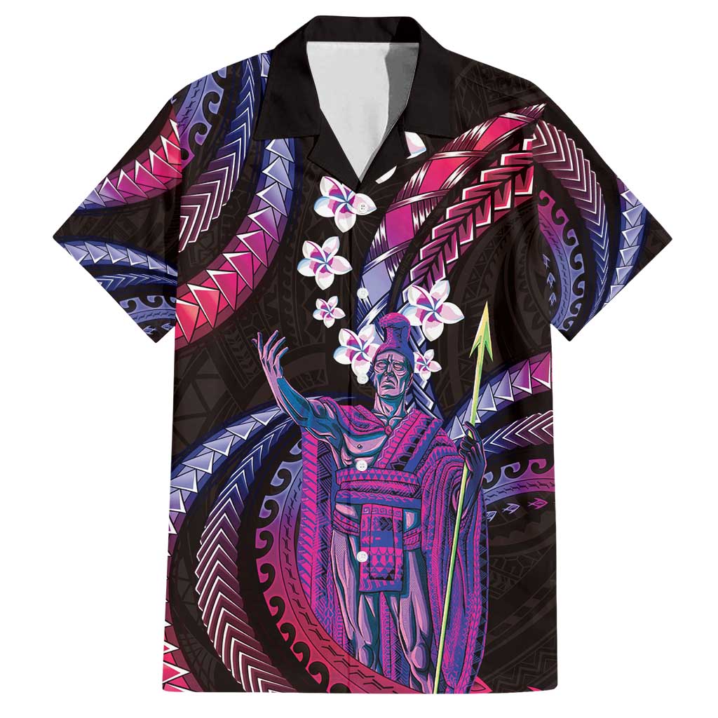 Hawaii King Kamehameha Family Matching Off Shoulder Maxi Dress and Hawaiian Shirt Fantastic Plumeria Sweet Vibes