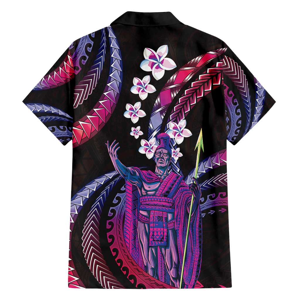 Hawaii King Kamehameha Family Matching Off Shoulder Short Dress and Hawaiian Shirt Fantastic Plumeria Sweet Vibes