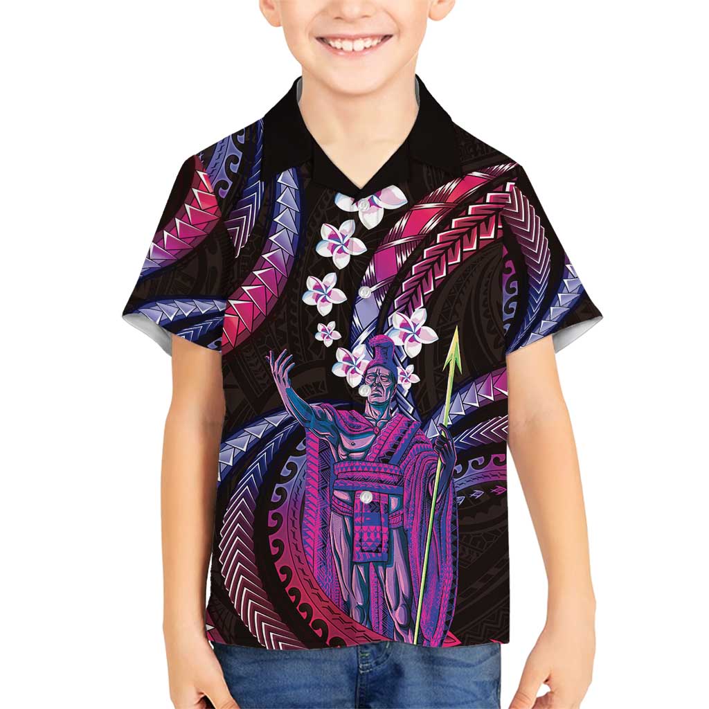 Hawaii King Kamehameha Family Matching Tank Maxi Dress and Hawaiian Shirt Fantastic Plumeria Sweet Vibes